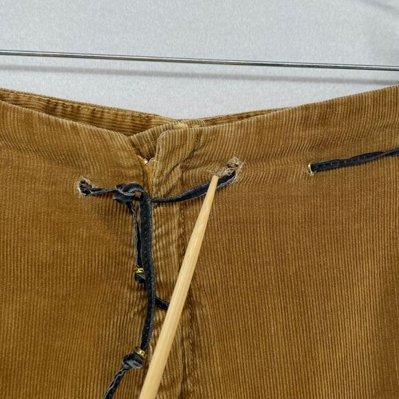 LIZ ROBERTS ROBERT ELLIOT Pants 3 4 Corduroy Tapered Paperbag Riding Brown VTG - Picture 11 of 16
